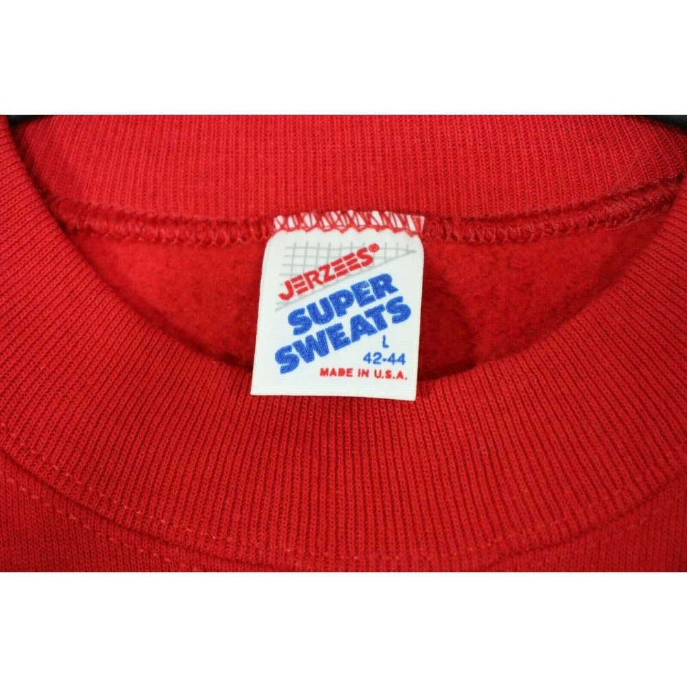 Vintage Jerzees Mens Large Made In USA Spell Out Sweatshirt G904 - Picture 3 of 5